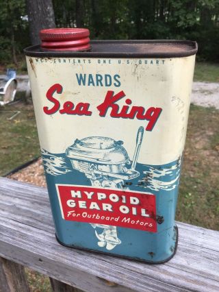 Vintage Wards Sea King Hypoid Gear Oil For Outboard Motors Can