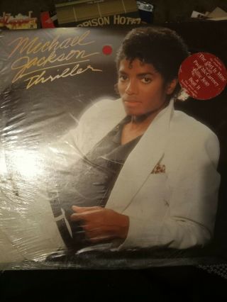 Michael Jackson Thriller Lp With Hype Sticker No Mj Credit 1982
