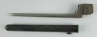 British Smle Enfield No.  4 Mk Ii Spiked Bayonet And Scabbard