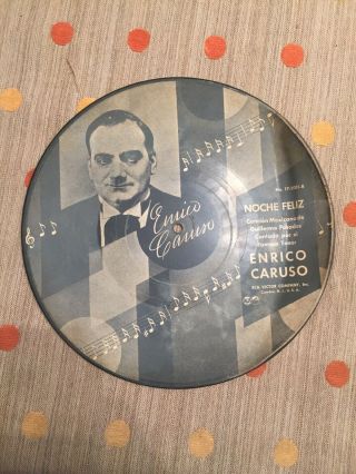 Enrico Caruso 10  - Picture Disc - Rca Victor - 78 Rpm Record - 17 - 5001