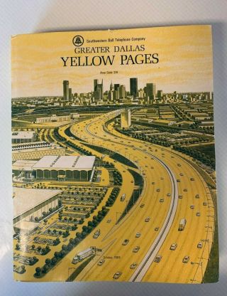 Vintage 1969 Dallas Texas Southwestern Bell Yellow Pages Karl Hoefle Phone Book