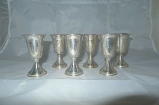Set Of 6 Sterling Silver 925 Shot Glass Cups Star Of David Judaica
