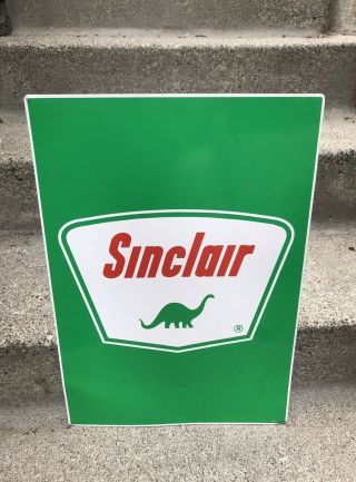 Sinclair Dino Gas Station Pump Plate Sign Metal