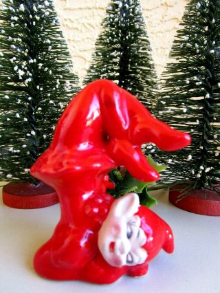 Vintage Gilner Red Ceramic Pottery Elf/pixie Acrobat Figurine