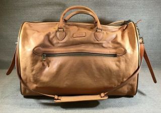 Vintage Hartmann Leather Duffle Carry - On Luggage Bag Travel Delta Airlines