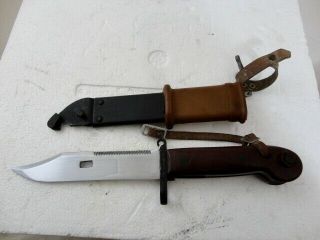 Hungarian Bayonet And With Wire Cutter Scabbard Made In Hungary