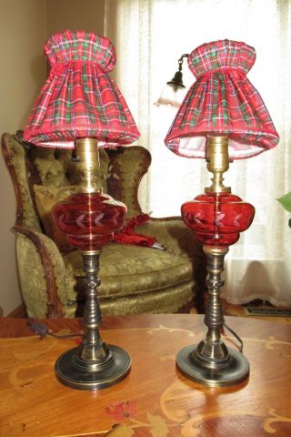 2 - Set Vtg French Cast Brass Candelabras Table Lamps Light Fixtures Chandeliers