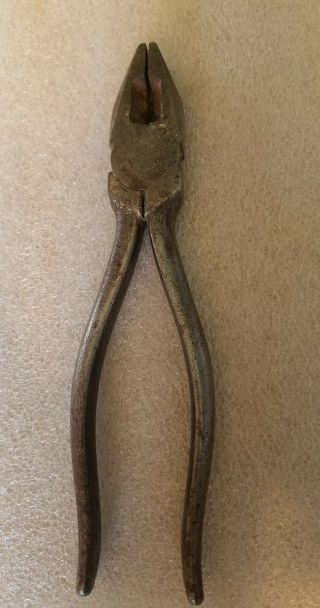 Vintage Crescent No 50 - 7 Linesman 7 Inch Pliers Made In The Usa