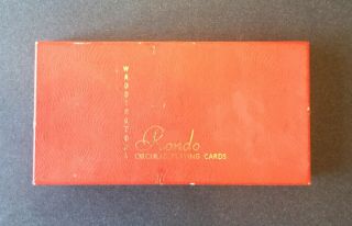 Vintage 1960’s Waddingtons Rondo Circular Playing Cards Dual (2) Decks - 2