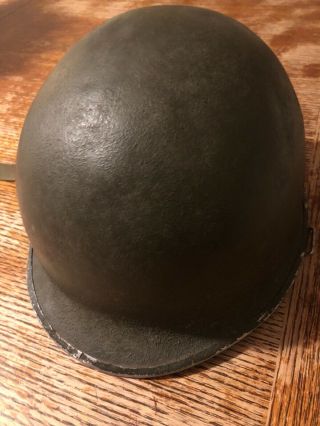 Vintage Ww2 Us Military Army Helmet Front Seam (steel Pot) Shell Only
