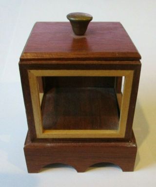 Little Box By Clarence Miller - Natural Wood - Signed By Miller 43 1987