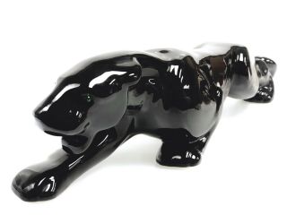 Vintage 24” Black Panther Ceramic Figurine Royal Haeger Mid Century Modern Mcm