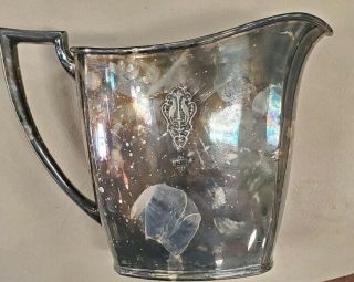 Oneida Community Bird Of Paradise Silver Plated Water Pitcher C1923 Art Deco
