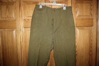 WW2 US Military Issue 100 Wool Field Dress Trousers Pants 33x29 TG10 2