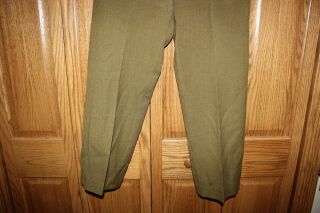 WW2 US Military Issue 100 Wool Field Dress Trousers Pants 33x29 TG10 3