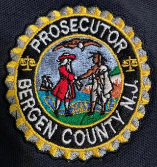 Bergen County Prosecutor Da District Attorney Jersey Nj T - Shirt Sz Xl Nypd