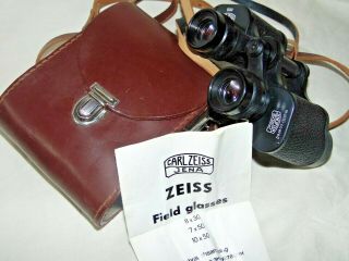 Cased Good Vintage Carl Zeiss Jena Jenoptem 8x30 Binoculars No 8066969