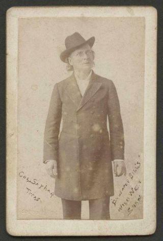 1870 Small Cdv - Pawnee Bill Wild West Show Manager - Colonel Saphar