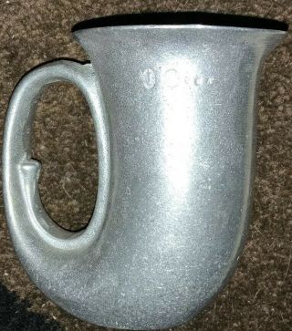 Horn Cup Mug Beer Stein Vintage Rwp Pewter Metal 10 Oz
