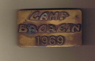Camp Brorein 1969 Belt Buckle Cs