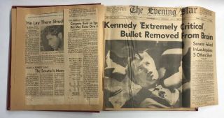 Robert F.  Kennedy Bobby Scrapbook Newspapers June 1968 Photos And News Stories