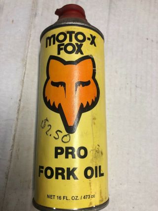 Vintage Collectible Fox Moto X Fork Oil Can Empty Moto Cross
