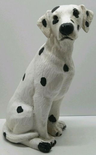 Vtg 1988 Universal Statuary Chalkware Resin Dalmatian Dog Puppy Statue Figurine