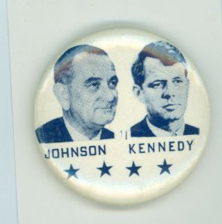 Vtg 1964 York Us Senator Robert Kennedy Lbj Campaign Pinback Button Rfk - 1023