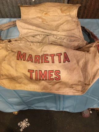 Vintage Marietta Ohio Marietta Times Newspaper Carrier 