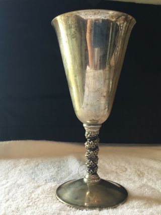 Single Vintage Beyca Silver Plated Wine Goblet Made In Spain