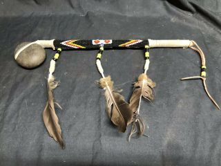 Native American Dance Staff/stick Ceremonial Medicine Spiritual Indian Beaded
