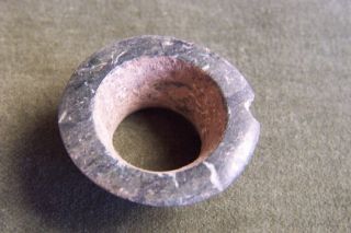 PRECOLUMBIAN Bead - JADE Ear Spool - Mscala - Aztec - Maya - 1 5/8ths 
