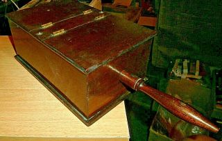 Vintage Wooden Freemason,  Masonic Ballot Box With Handle