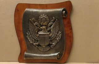 Vintage American Eagle Brass Plaque " E Pluribus Unum " Wall Plaque