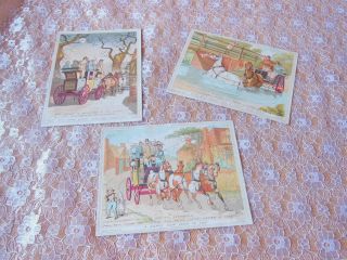 Victorian Christmas/new Year Cards/raphael Tuck/stagecoach And Passenger Scenes