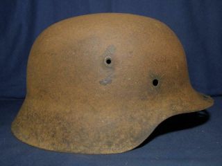 Ww2 German Helmet.  M - 42.  Size 68.  Battlefield.