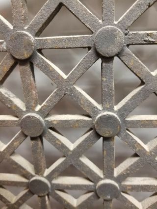 Large Antique Cast Iron Wall/floor Register Heat Grate Ven 50 1/4 " H X 24 1/2 " W