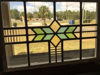 Antique Stained Glass Windows England Leaded Panels 34 