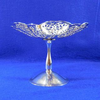 Pierced COMPOTE / CANDY DISH - Lovelace - International Silver Plate 6 1/4 