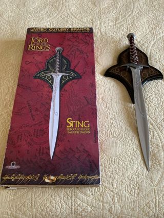 Lord Of The Rings United Cutlery Uc1264 Sting The Sword Of Frodo & Bilbo Baggins
