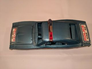 Vintage Processed Plastic Co.  1969 Dodge Charger Police Car Blue With Engine 2