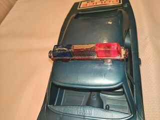 Vintage Processed Plastic Co.  1969 Dodge Charger Police Car Blue With Engine 3