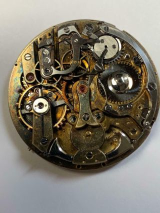 Swiss Repeater Chronograph Barth & Fils Hunting Case Pocket Watch Movement