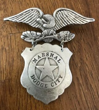 Old West Dodge City Marshal Cowboy Era Law Badge