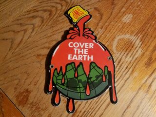 Sherwin Williams Paint Porcelain Sign Covers The Earth Home Old Garage Art