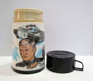 ADAM - 12 PLASTIC THERMOS BOTTLE for LUNCHBOX by ALADDIN 1972 TV COP POLICE SHOW 3