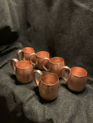 Set Of 6 Copper Moscow Mule Mugs
