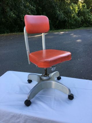 Vintage 1964 Emeco Office Task Desk Chair Retro Swivel Adjustable Heavy Duty Usa