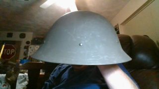 Post Wwii Ww2 Swedish M26 Helmet With Wwii Leather Liner And Chinstrap Unissued