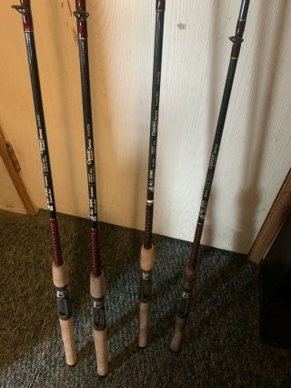 4 Vintage All Star Fishing Rods